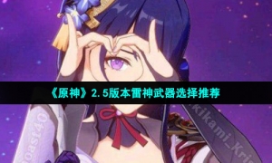 《原神》2.5版本雷神武器选择推荐