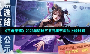 《王者荣耀》2022年貂蝉五五开黑节皮肤上线时间