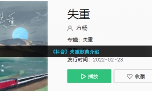 《抖音》失重歌曲介绍