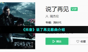 《抖音》说了再见歌曲介绍