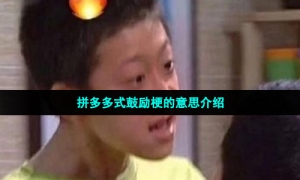 拼多多式鼓励梗的意思介绍