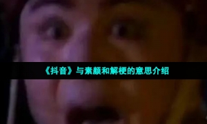 《抖音》与素颜和解梗的意思介绍