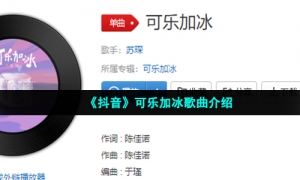 《抖音》可乐加冰歌曲介绍