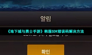 《地下城与勇士手游》韩服SDK错误码解决方法