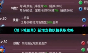 《地下城割草》新增宠物妖精获取攻略