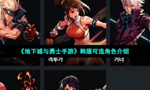 《地下城与勇士手游》韩服可选角色介绍