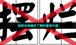 别再自我摆烂了梗的意思介绍