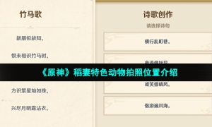 《原神》稻妻特色动物拍照位置介绍