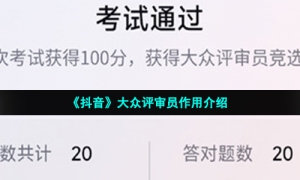 《抖音》大众评审员作用介绍