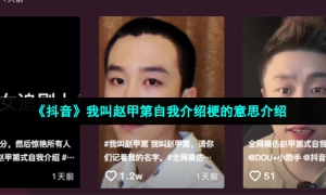 《抖音》我叫赵甲第自我介绍梗的意思介绍