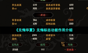 《无悔华夏》无悔标志功能作用介绍