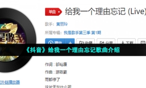 《抖音》给我一个理由忘记歌曲介绍