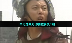 白刀进绿刀出梗的意思介绍