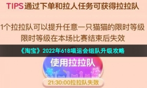 《淘宝》2022年618喵运会组队升级攻略