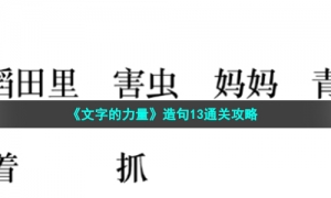 《文字的力量》造句13通关攻略
