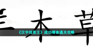 《汉字找茬王》成功喂食通关攻略