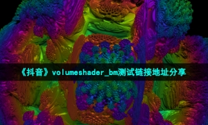 《抖音》volumeshader_bm测试链接地址分享