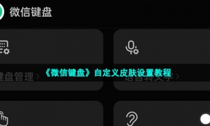 《微信键盘》自定义皮肤设置教程
