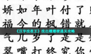 《汉字找茬王》找出嬛嬛梗通关攻略