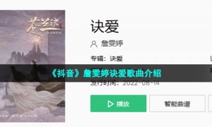 《抖音》詹雯婷诀爱歌曲介绍