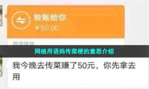 网络用语妈传菜梗的意思介绍