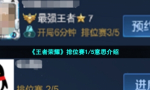 《王者荣耀》排位赛1/5意思介绍