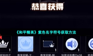 《和平精英》紫色名字符号获取方法