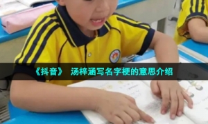 《抖音》 汤梓涵写名字梗的意思介绍