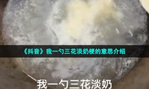 《抖音》我一勺三花淡奶梗的意思介绍