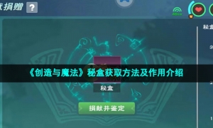 《创造与魔法》秘盒获取方法及作用介绍
