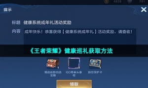 《王者荣耀》健康巡礼获取方法