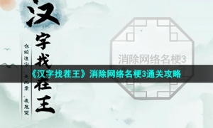 《汉字找茬王》消除网络名梗3通关攻略