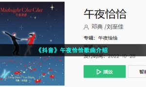 《抖音》午夜恰恰歌曲介绍