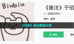 《抖音》备注歌曲介绍