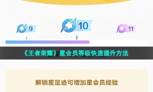 《王者荣耀》星会员等级快速提升方法