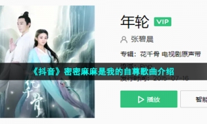 《抖音》密密麻麻是我的自尊歌曲介绍