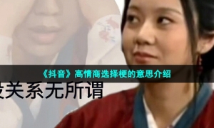 《抖音》高情商选择梗的意思介绍