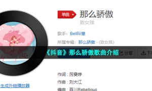 《抖音》那么骄傲歌曲介绍