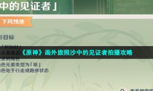 《原神》画外旅照沙中的见证者拍摄攻略