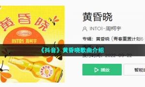 《抖音》黄昏晓歌曲介绍