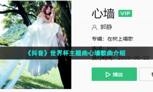 《抖音》世界杯主题曲心墙歌曲介绍