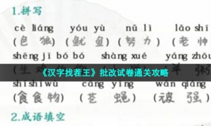 《汉字找茬王》批改试卷通关攻略