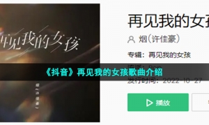 《抖音》再见我的女孩歌曲介绍