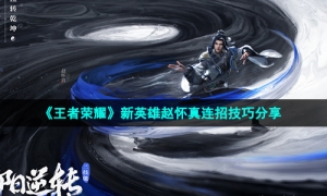 《王者荣耀》新英雄赵怀真连招技巧分享