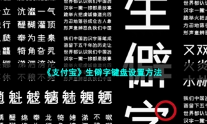 《支付宝》生僻字键盘设置方法