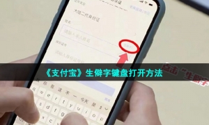 《支付宝》生僻字键盘打开方法