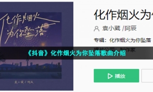 《抖音》化作烟火为你坠落歌曲介绍
