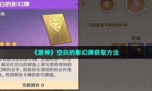 《原神》空白的影幻牌获取方法