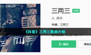 《抖音》三两三歌曲介绍