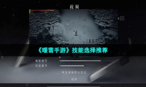 《暖雪手游》技能选择推荐